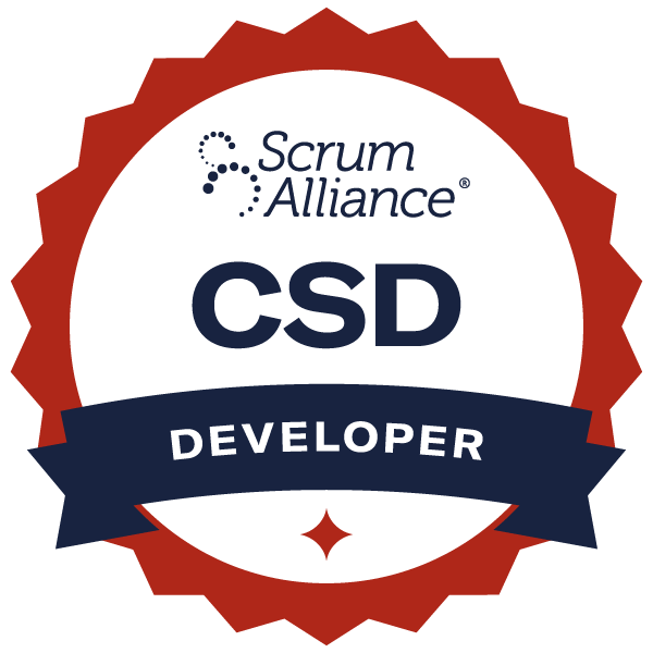 Certified Scrum Developer® CSD® certification badge